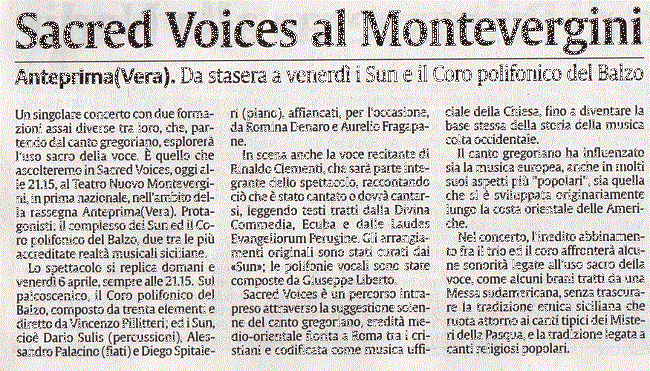 La Sicilia, 04 Aprile 2007